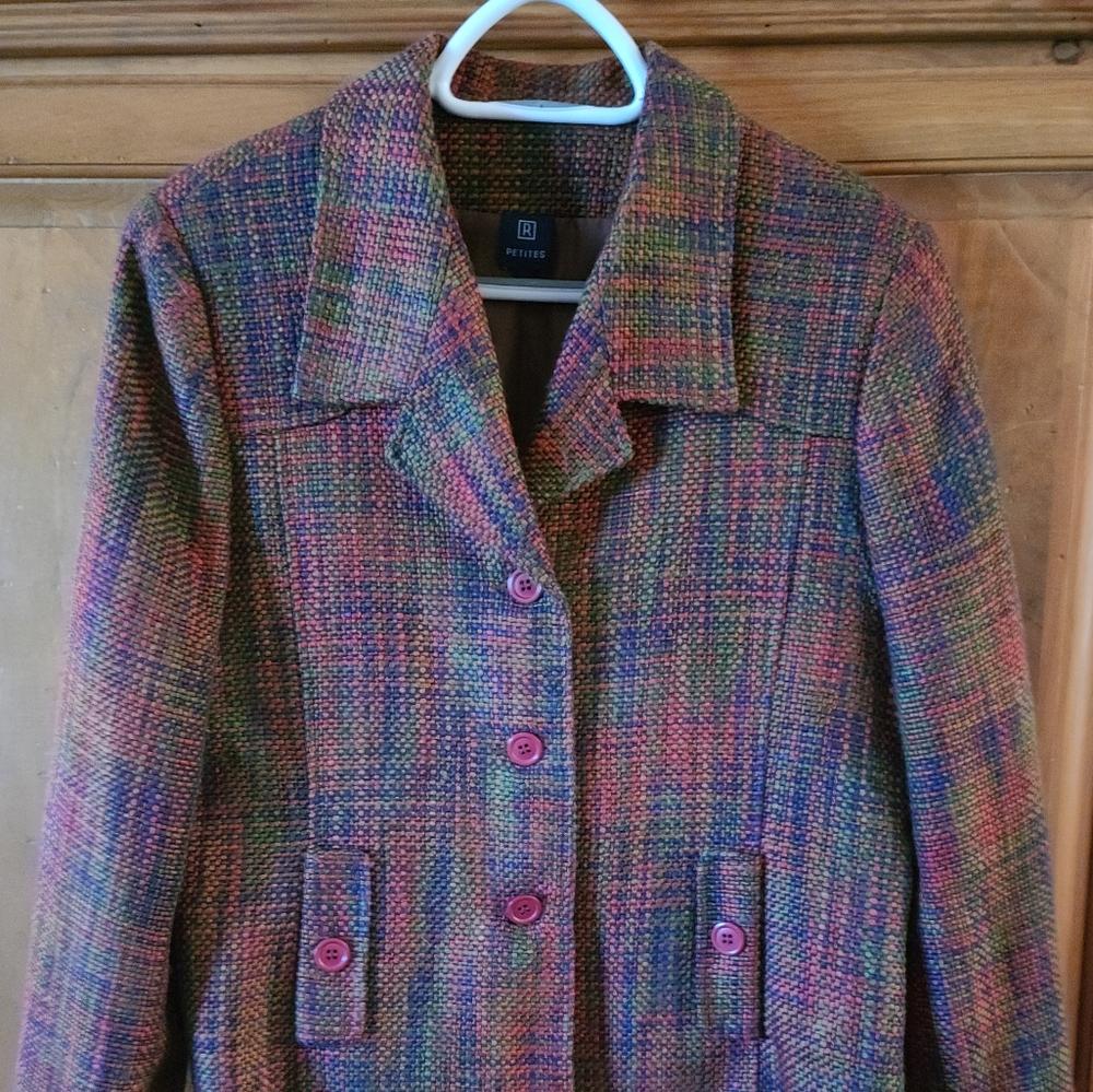 Reitmans Multicolor Plaid Blazer